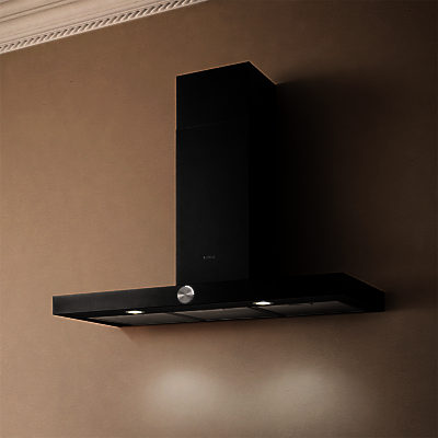 Elica Alpha 90cm Chimney Cooker Hood Embossed Black